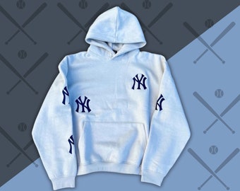 Yankees Hoodie Embroidered, New York Hoodie Boxy Fit,  Yankees Women Hoodie | Gift For her