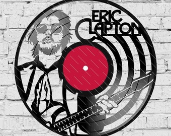 Eric Clapton - Elvis Presley - Laser Cut Vinyl LP Record Template (FILES INCLUDED: psd, ai, jpg, pdf & svg)