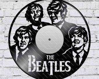 Beatles - Laser Cut Vinyl LP Record Template (FILES INCLUDED: psd, ai, jpg, pdf & svg)