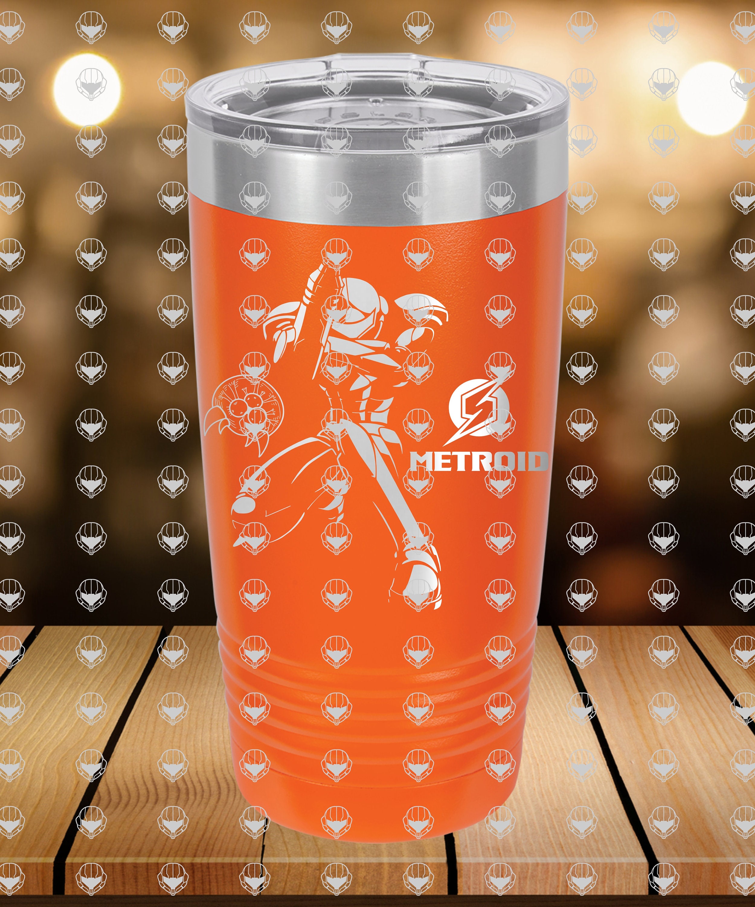 Metroid - Samus Aran With Baby Metroid - (negative Format for Engraving ...