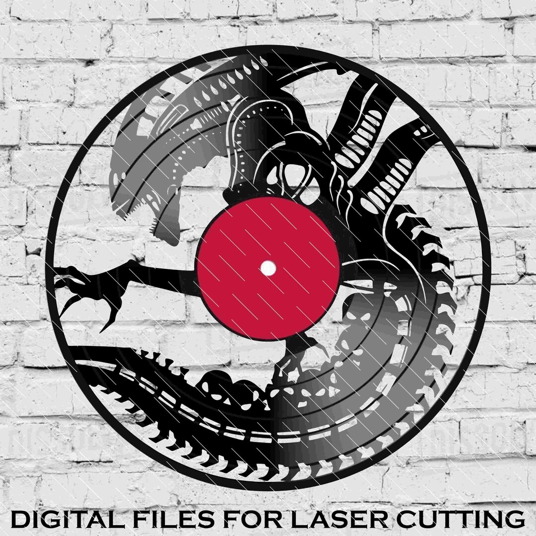 Alien Laser Cut Vinyl LP Record Template FILES INCLUDED Psd, Ai, Jpg, Pdf & Svg Etsy