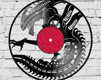 Alien - Laser Cut Vinyl LP Record Template (FILES INCLUDED: psd, ai, jpg, pdf & svg)
