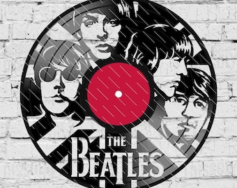 Beatles - Laser Cut Vinyl LP Record Template (FILES INCLUDED: psd, ai, jpg, pdf & svg)