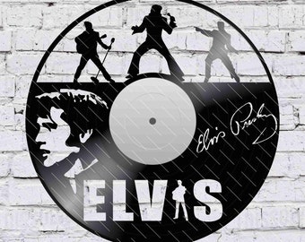 Elvis - Elvis Presley - Laser Cut Vinyl LP Record Template (FILES INCLUDED: psd, ai, jpg, pdf & svg)