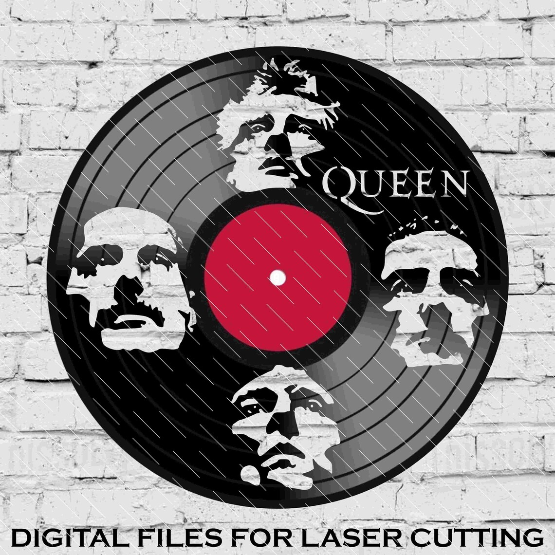 Queen Laser Cut Vinyl LP Record Template FILES INCLUDED Psd, Ai, Jpg, Pdf & Svg Etsy