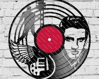 Elvis - Elvis Presley - Laser Cut Vinyl LP Record Template (FILES INCLUDED: psd, ai, jpg, pdf & svg)