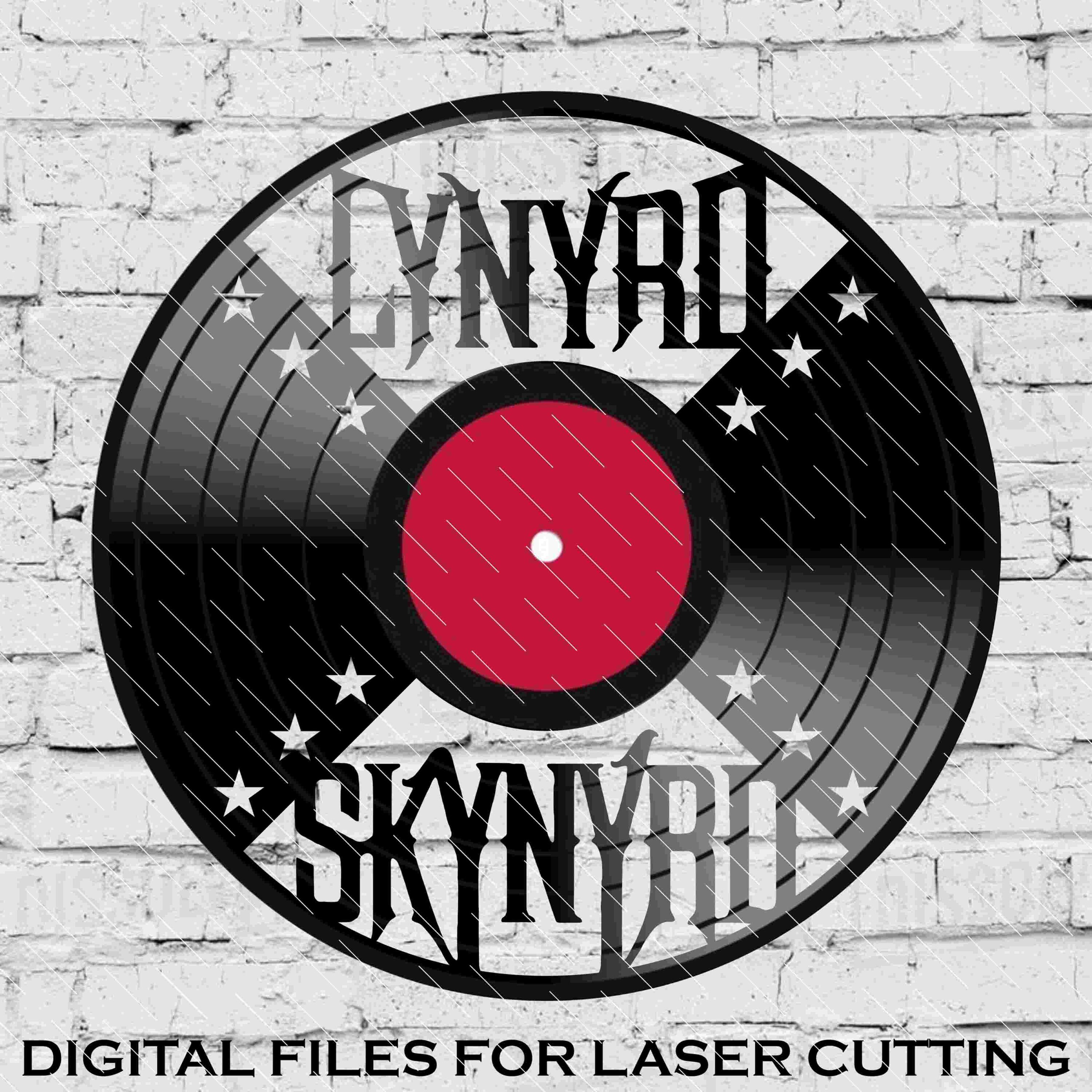 Lynyrd Skynyrd Laser Cut Vinyl LP Record Template FILES INCLUDED Psd, Ai, Jpg, Pdf & Svg Etsy