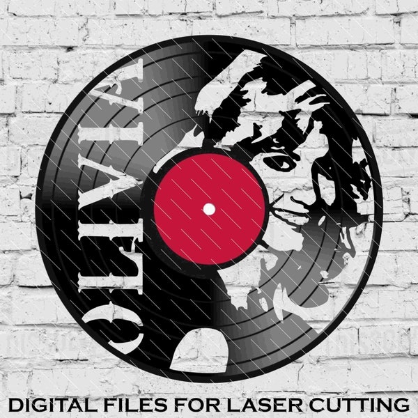 Olivia Newton-John - Laser Cut Vinyl LP Record Template (FILES INCLUDED: psd, ai, jpg, pdf & svg)