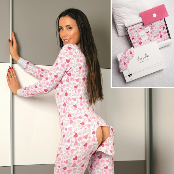 Sexy pajamas with butt flap hotsell