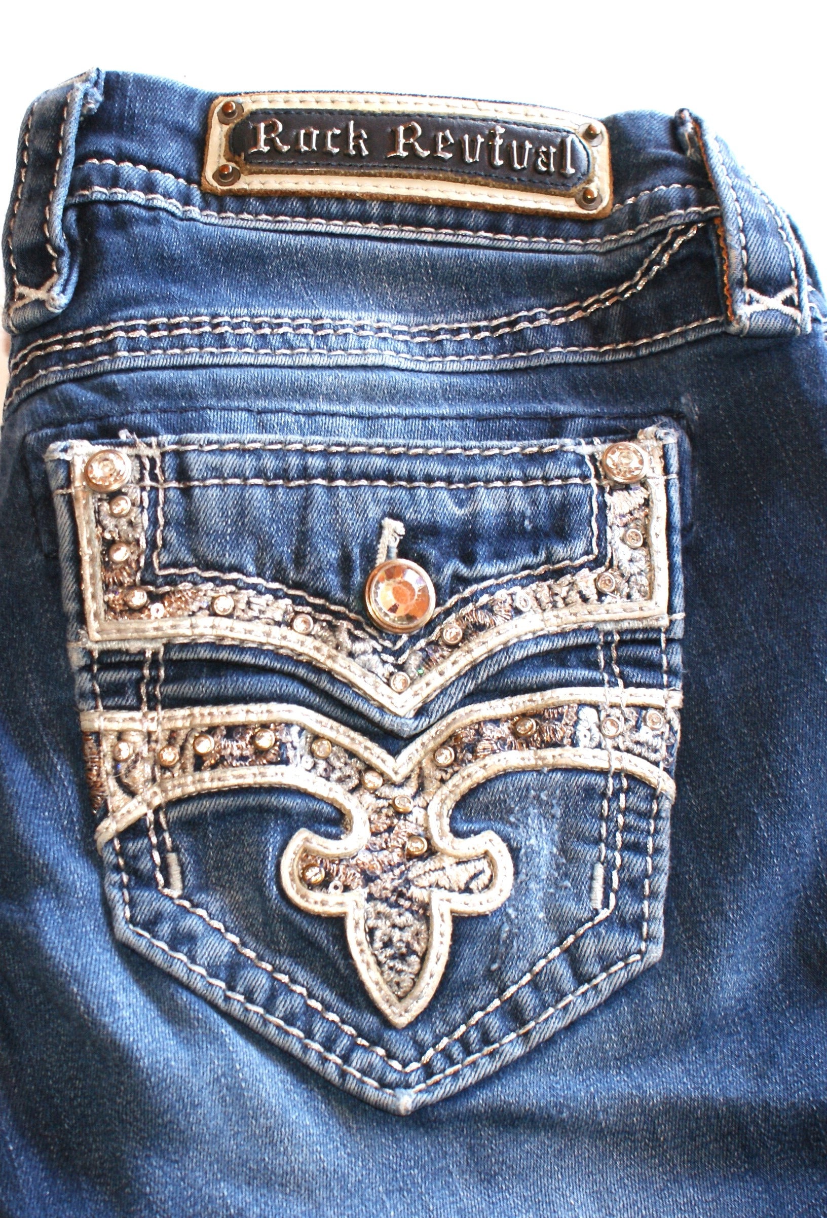 Rock Revival Jeans for Ladies MILDLY DISTRESSED W30 L32 - Etsy