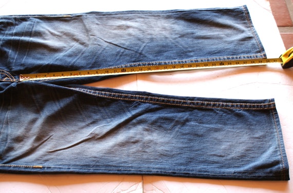 Men's Embroidered Jeans, Vintage Japanese Ukiyo-e Embroidered Blue