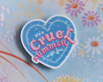 Cruel Summer Taylor Swift Lover Album Holographic Glitter Sticker | Vinyl Water Resistant