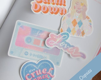 Oopsies ~~ Lover Taylor Swift Album Holographic Sticker| Vinyl Water Resistant