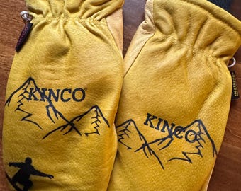 KINCO MITTENS- Custom Snowboarder - Mountain -  Size LARGE-