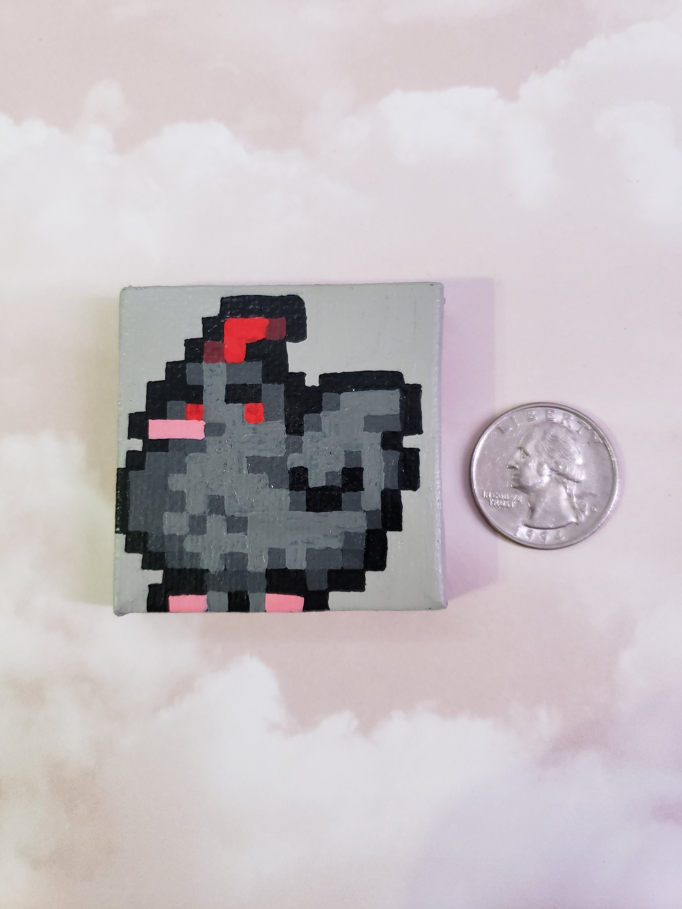 Stardew Valley Inspired Void Chicken Mini Painting - Etsy