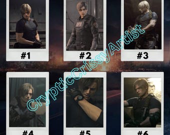 Leon S Kennedy Resident Evil Inspired Mini Photo Prints