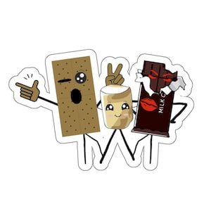 Sticker S&#39;mores Graham Cracker Marshmallow Chocolate Bar