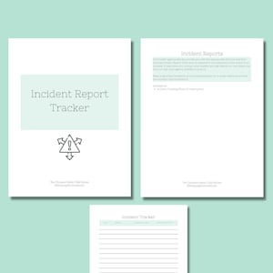Foster Child Incident Report Tracker / Printable