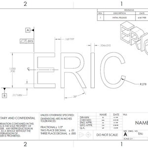 CUSTOM - Engineering Name Drawing PDF
