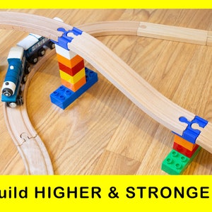Wooden train track to Duplo adaptor, compatible with Brio, Ikea, Bigjigs and more!
