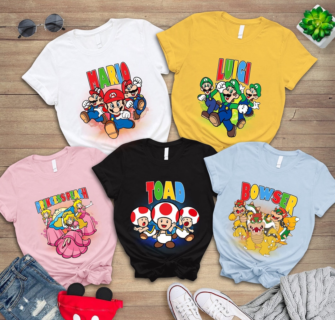 Super Mario Matching Shirts Super Mario Characters Shirt - Etsy
