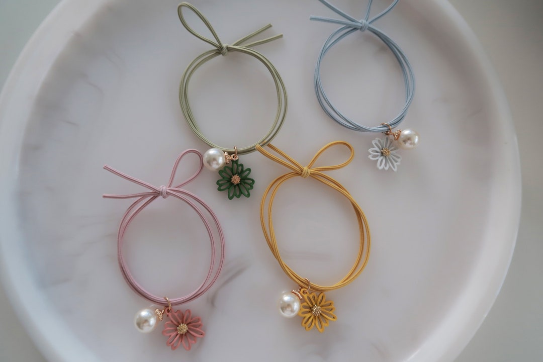 Floral Hair Tie,colorful Rubber Band,elastic Hair Bands,tortoise Hair