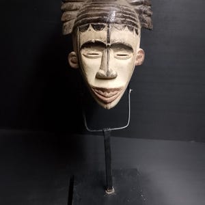 木製彫刻マスク 黒色(アフリカ、ザンビア) Zambian mask - Etsy 日本