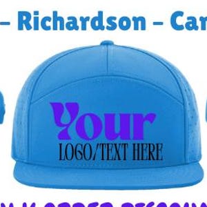 Custom Embroidery Caps, Richardson 169, Richardson Trucker Cap, Seven Panel Hat, Snapback Cap, Bulk Custom With Your Logo, Gift hats