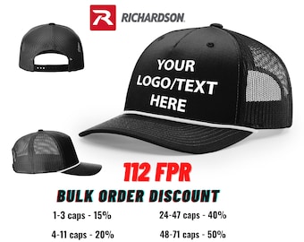 Gorra de camionero Richardson 112 FPR bordada a medida