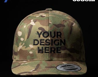 Boné Snapback Flexfit 6089 M Personalizado, Aba Reta