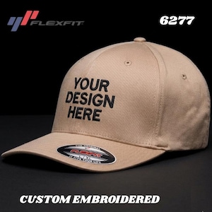 Casquette brodée Flexfit : casquette personnalisée en mélange de coton