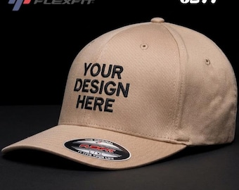 Embroidered Flexfit Hat: Customized Cotton Blend Cap