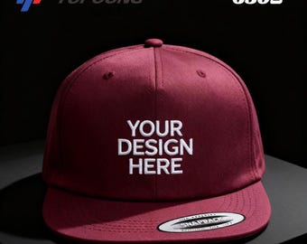 Gorra snapback plana con visera bordada personalizada: Yupoong 6502