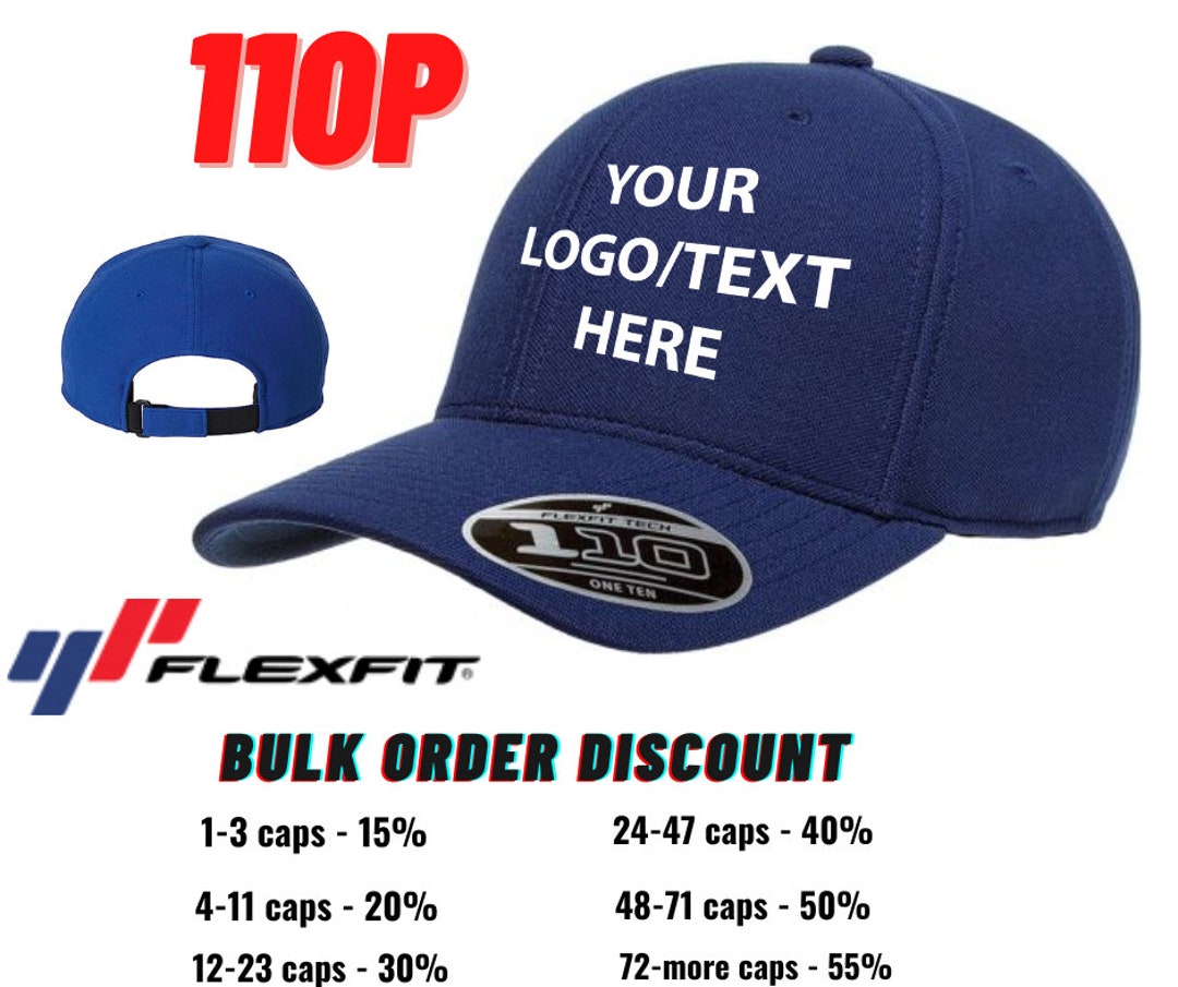 Custom Embroidered Hats, Flexfit Hats, Flexfit One Ten Mini Pique Cap