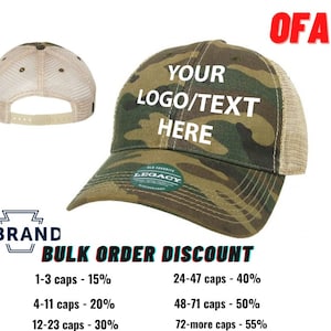 Custom Made, Legacy Ofa, Custom Legacy Hat, Legacy Caps, Trucker Cap, Old Favorite Cap, Custom Logo Or Text, Gift hats for brother