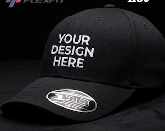 Custom Embroidered Flexfit 110C Hat: Personalized Text