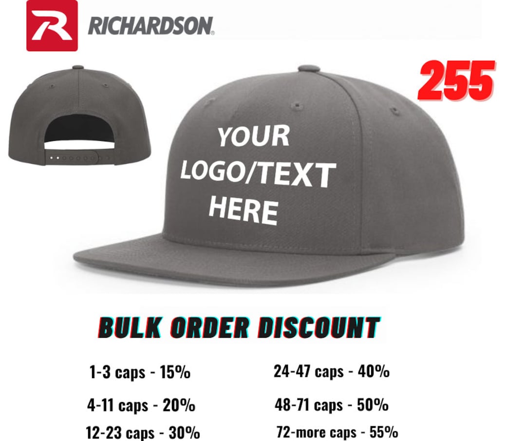 Custom Embroidered Hat, 255 Richardson Pinch Front