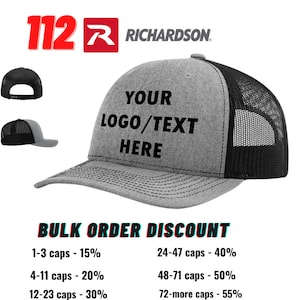 Borduurpetten, 112 Richardson-truckerpetten, snapbackpetten, truckerpetten - kleuren deel 1