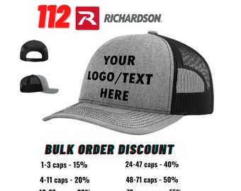 Embroidery Caps, 112 Richardson Trucker Caps, Snapback Caps, Trucker Hats - Colors Part 1