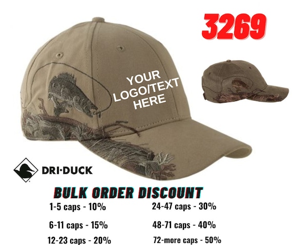 Embroidered Hat Custom Hats Dri Duck 