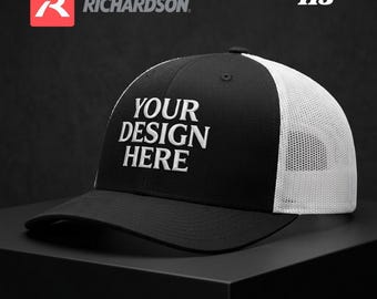 Custom Made Caps, 115 Richardson Low Pro Trucker, Embroidery On Richardson Trucker Hat, Snapback Cap, Customizing Cap, Mesh Cap, Hat gifts