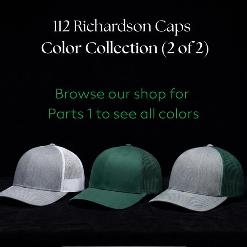 Richardson 112 Trucker Cap: Custom Embroidery Snapback Hat - Etsy