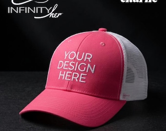 Gorra de camionero con coleta bordada a medida: diseño de logotipo personalizado