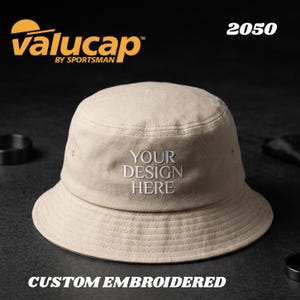 Chapéu Bucket Bordado Personalizado: Sportsman 2050 Chino Twill