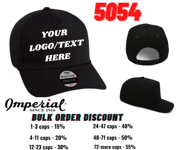 Custom Embroidered Imperial Caps, 5054 Imperial the