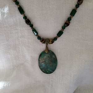 Green Cloisonne Necklace