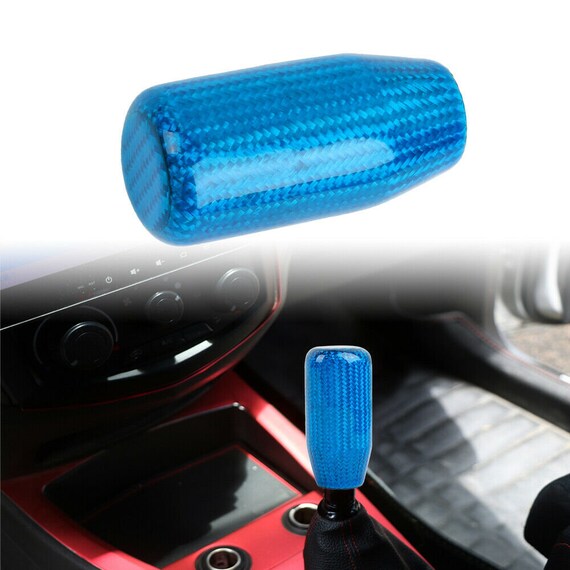 Universal Jdm Real Blue Carbon Fiber Manual Gear Shift Knob Etsy