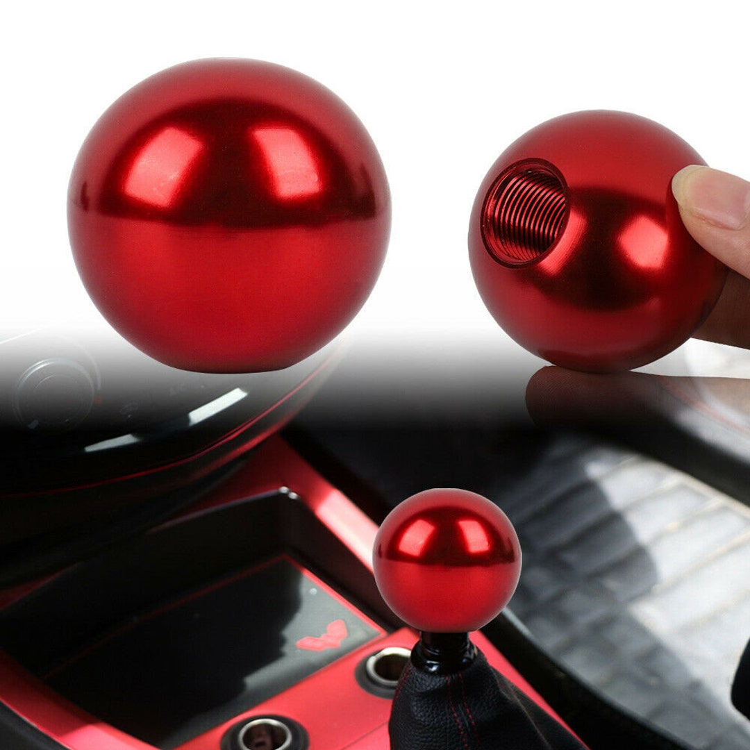 Jdm Aluminum Red Ball Shift Knob Manual Car Racing Gear Etsy