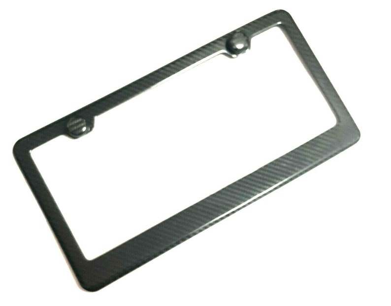 Real 100 Carbon Fiber License Plate Frame Tag Cover Original Etsy