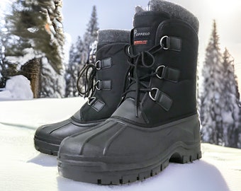 Mens winter boots waterproof insulated Etsy